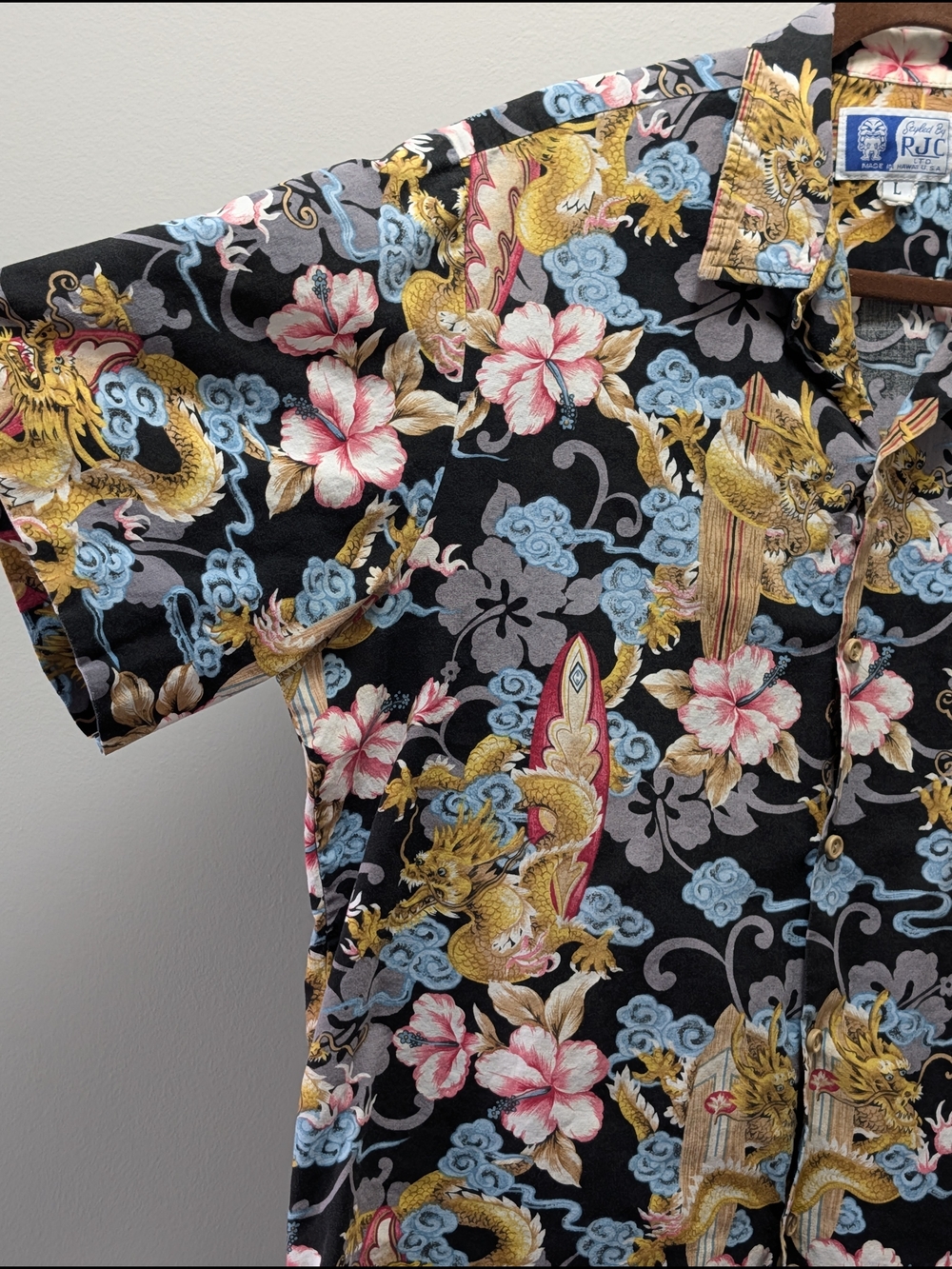 Vtg RJC Hawaii Button Up - Picture 4 of 5